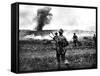 British Soldiers Advance in Tunisia; Second World War, 1943-null-Framed Stretched Canvas