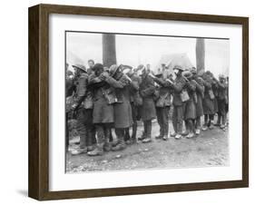 British Soldiers after Being Blinded by Mustard Gas-null-Framed Photographic Print