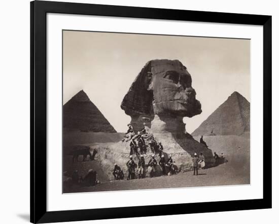 British Soldiers at the Sphinx-Bettmann-Framed Photographic Print