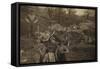 British Soldiers Digging Trenches-null-Framed Stretched Canvas