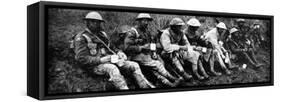 British Soldiers Having a Cup of Tea; First World War, 1916-null-Framed Stretched Canvas