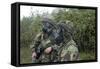 British Soldiers in Full NBC Protection Gear and a S6 Respirator-Stocktrek Images-Framed Stretched Canvas