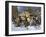 British Soldiers Kill Four Civilian Protesters in the Boston Massacre, c.1770-null-Framed Giclee Print