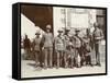 British Soldiers on Chinese Street-null-Framed Stretched Canvas