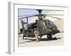 British Soldiers Perform Maintenance on an Apache Helicopter-Stocktrek Images-Framed Photographic Print