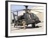 British Soldiers Perform Maintenance on an Apache Helicopter-Stocktrek Images-Framed Photographic Print