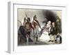 British Soldiers Quartered in an American Colonial Home, c.1770-null-Framed Giclee Print