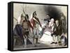 British Soldiers Quartered in an American Colonial Home, c.1770-null-Framed Stretched Canvas