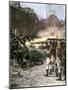 British Soldiers Shooting Four Civilians in the Boston Massacre, c.1770-null-Mounted Giclee Print