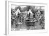 British Soldiers Washing at a Rest Camp-W. Hatherell-Framed Art Print