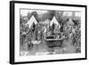 British Soldiers Washing at a Rest Camp-W. Hatherell-Framed Art Print