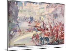 British Soldiers Were Fighting their Way Through the Streets-Joseph Ratcliffe Skelton-Mounted Giclee Print