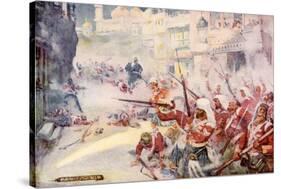 British Soldiers Were Seen Fighting their Way Through the Streets-Joseph Ratcliffe Skelton-Stretched Canvas