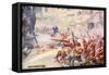 British Soldiers Were Seen Fighting their Way Through the Streets-Joseph Ratcliffe Skelton-Framed Stretched Canvas