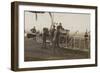 British Soldiers with a Military Airship-null-Framed Photographic Print