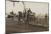 British Soldiers with a Military Airship-null-Mounted Photographic Print