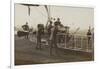 British Soldiers with a Military Airship-null-Framed Photographic Print