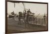 British Soldiers with a Military Airship-null-Framed Photographic Print