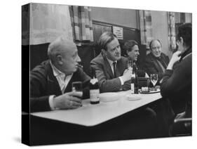 British Spy Thriller Writer David Cornwell Drinking Beer in Seamen's Pub-Ralph Crane-Stretched Canvas