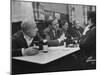 British Spy Thriller Writer David Cornwell Drinking Beer in Seamen's Pub-Ralph Crane-Mounted Premium Photographic Print