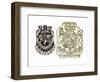 British Stamps for America Issued under the Stamp Act for a Half-Penny and Five Shillings-null-Framed Premium Giclee Print