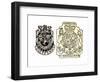 British Stamps for America Issued under the Stamp Act for a Half-Penny and Five Shillings-null-Framed Premium Giclee Print