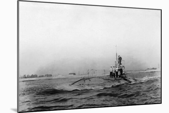 British Submarine B1-null-Mounted Art Print