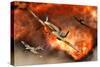 British Supermarine Spitfires Bursting Through Explosive Flames-null-Stretched Canvas