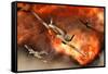 British Supermarine Spitfires Bursting Through Explosive Flames-null-Framed Stretched Canvas