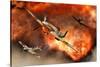 British Supermarine Spitfires Bursting Through Explosive Flames-null-Stretched Canvas