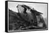 British Tank in Action in France-null-Framed Stretched Canvas