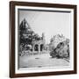 British Tank in Front of Ruined Buildings, Peronne, France, World War I, C1916-C1918-Nightingale & Co-Framed Premium Giclee Print