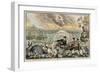 British Tars Towing the Danish Fleet into Harbour, or the Broadbottom Leviathan Trying to Swamp…-James Gillray-Framed Giclee Print