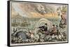 British Tars Towing the Danish Fleet into Harbour, or the Broadbottom Leviathan Trying to Swamp…-James Gillray-Framed Stretched Canvas