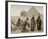 British Tourist Visiting the Pyramids of Giza-null-Framed Photographic Print