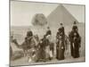 British Tourist Visiting the Pyramids of Giza-null-Mounted Photographic Print