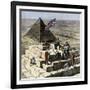 British Tourists Having Christmas Lunch on the Great Pyramid, 1870s-null-Framed Giclee Print