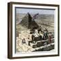 British Tourists Having Christmas Lunch on the Great Pyramid, 1870s-null-Framed Giclee Print