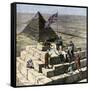 British Tourists Having Christmas Lunch on the Great Pyramid, 1870s-null-Framed Stretched Canvas