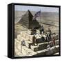 British Tourists Having Christmas Lunch on the Great Pyramid, 1870s-null-Framed Stretched Canvas