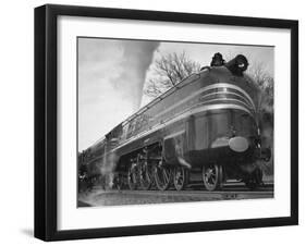 British Train the "Coronation Scot" Traveling Between Baltimore, Maryland and Washington, D.C-Hansel Mieth-Framed Photographic Print