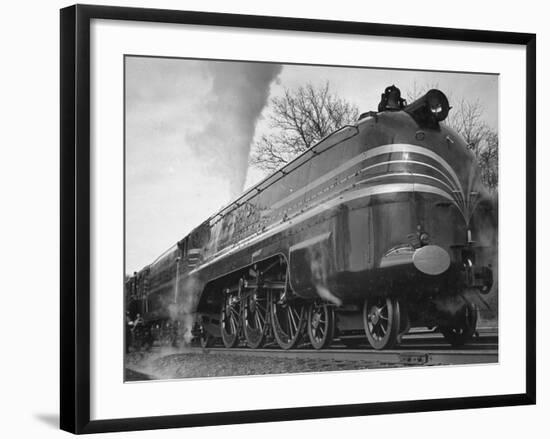 British Train the "Coronation Scot" Traveling Between Baltimore, Maryland and Washington, D.C-Hansel Mieth-Framed Photographic Print