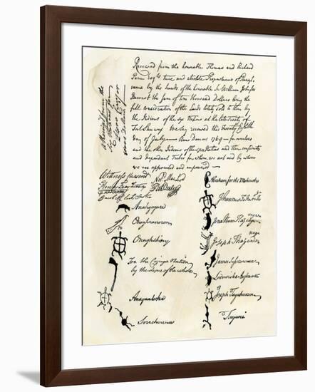 British Treaty with Members of the Six Nations Known as the Iroquois Confederation 1769-null-Framed Giclee Print