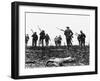 British Troops Advance Through Barbed Wire across No Mans Land-Robert Hunt-Framed Photographic Print