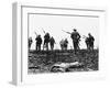 British Troops Advance Through Barbed Wire across No Mans Land-Robert Hunt-Framed Photographic Print