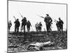 British Troops Advance Through Barbed Wire across No Mans Land-Robert Hunt-Mounted Photographic Print