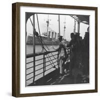 British Troops on a Troopship, World War I, C1914-null-Framed Photographic Print