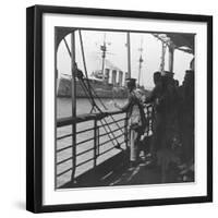 British Troops on a Troopship, World War I, C1914-null-Framed Photographic Print