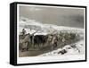 British Troops on the Road to Sevastopol, 1855-William Simpson-Framed Stretched Canvas