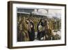 British Troops Returning to France after Leave-R. Jack-Framed Art Print